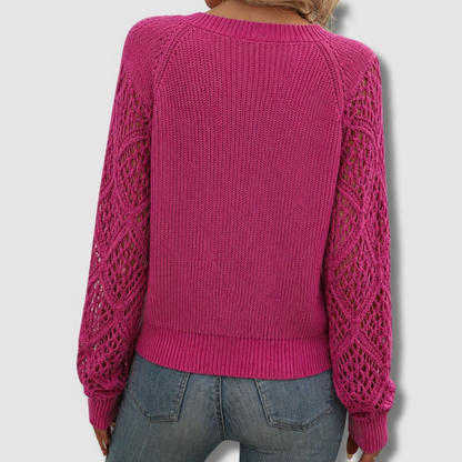 Jade™ | Elegant V-Neck Sweater