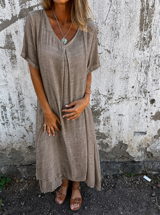 Palmira | Women's Breathable V-Neck Relaxed Dress