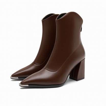 Angela | Women's-Spring-Ankle Boots with spitzer Kappe and Heel