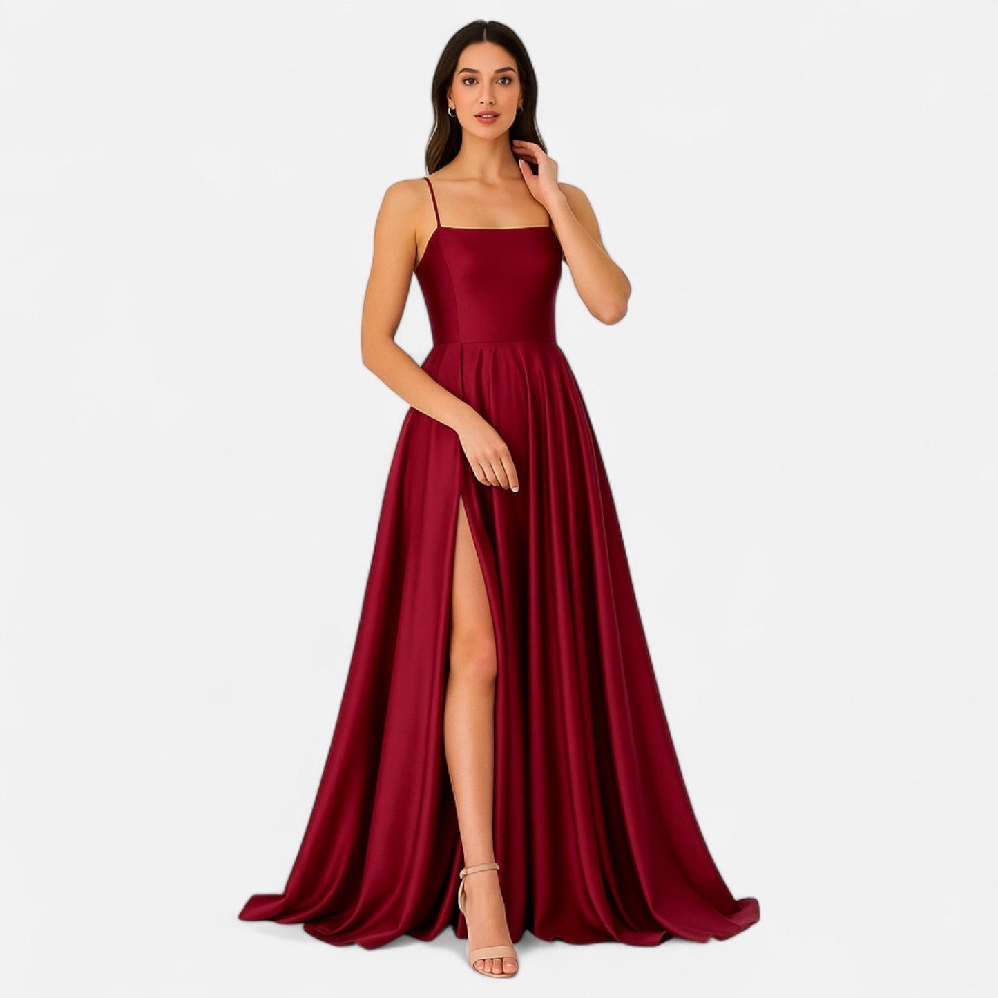 Greta | Women's Wedding Guest Dress Slit Maxi Dress
