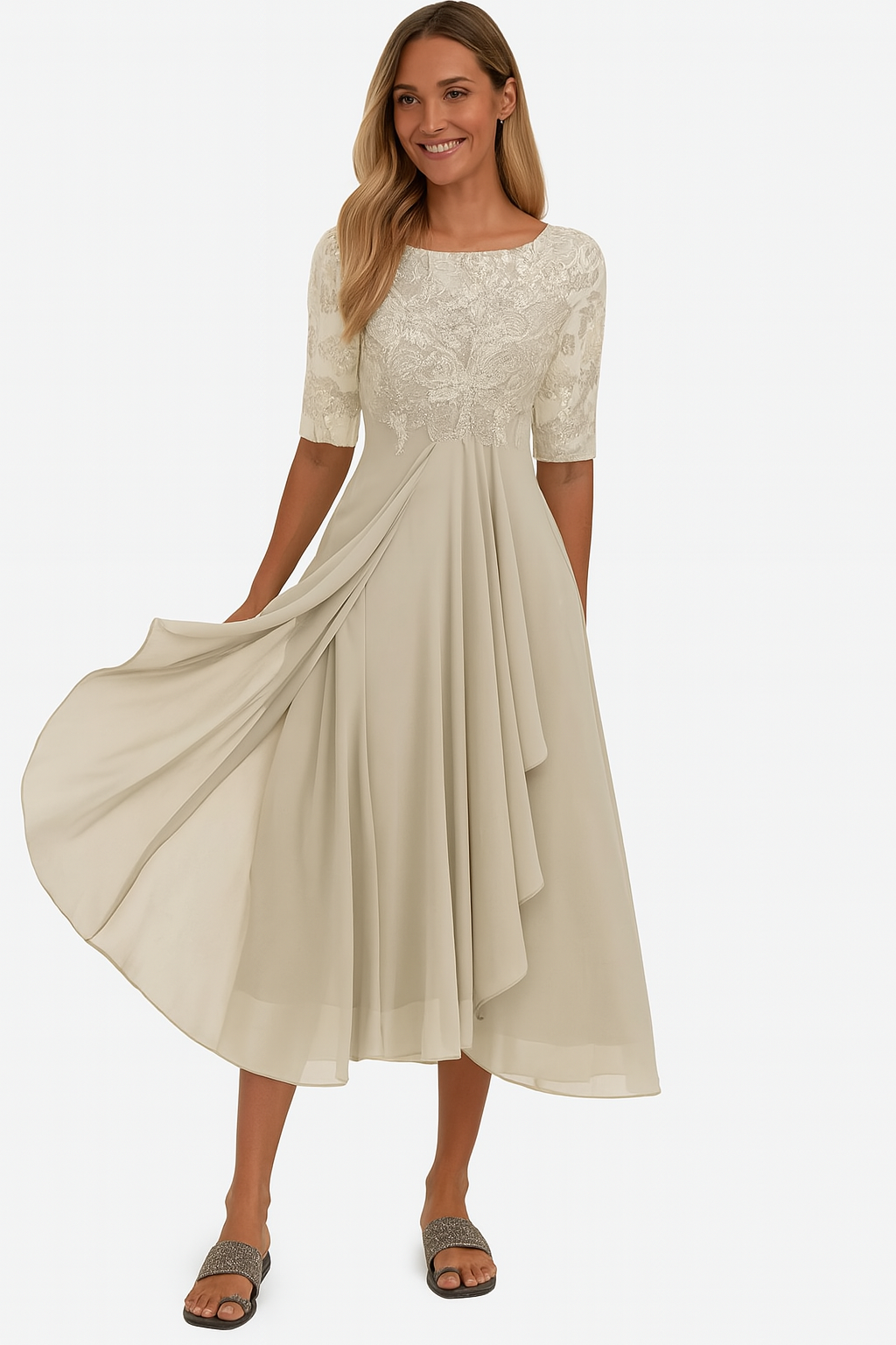 Sarah | Women's Flared Midi Summer Dress