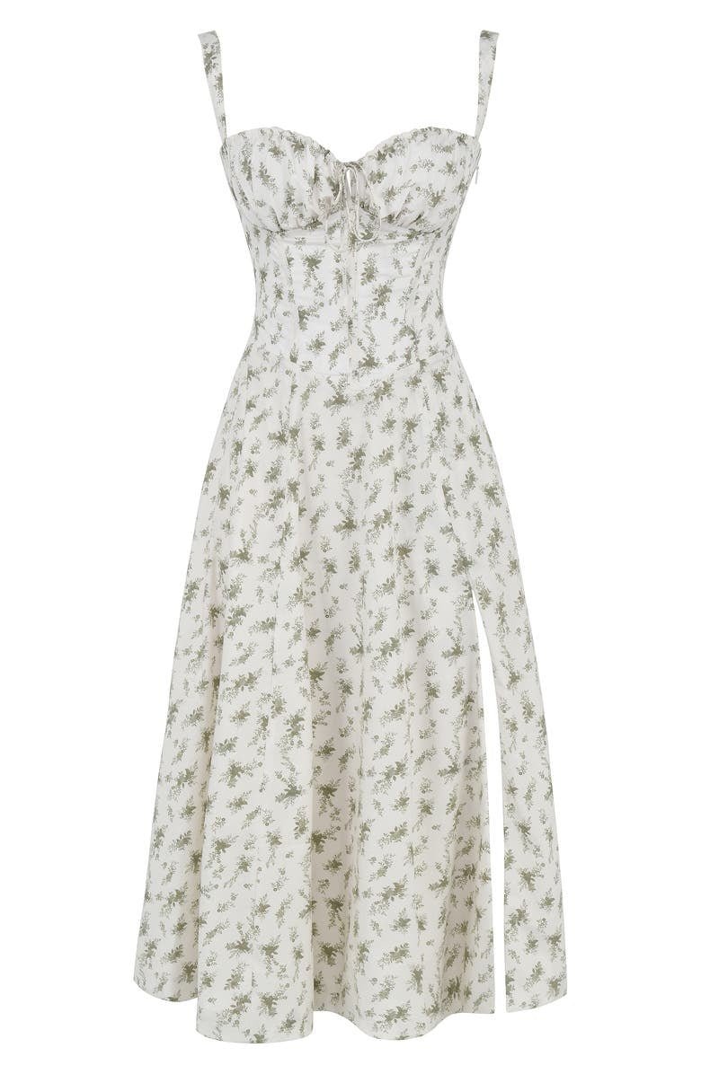 Lydia | Women's Korsett-Midi Dress with Flowing Skirt