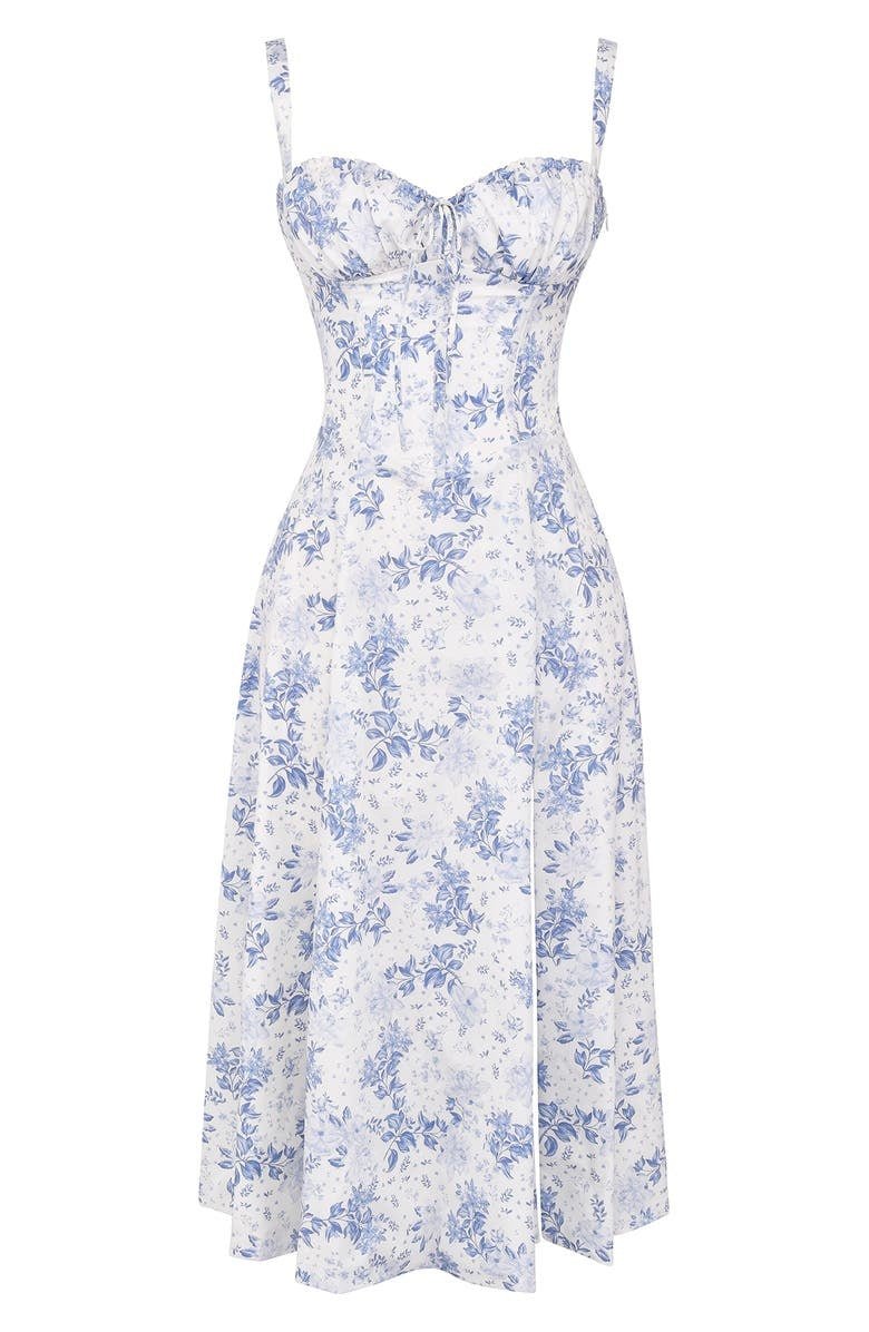 Lydia | Women's Korsett-Midi Dress with Flowing Skirt