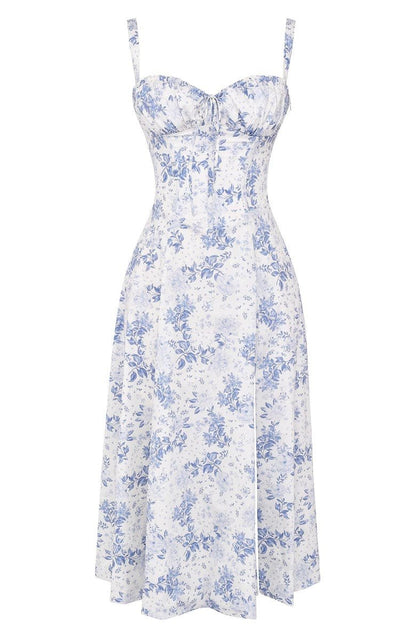 Lydia | Women's Korsett-Midi Dress with Flowing Skirt