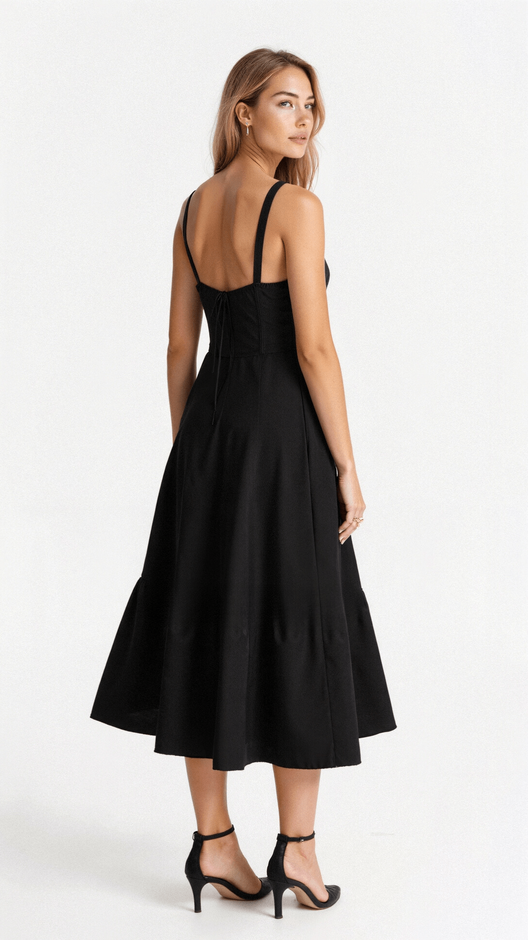 Lydia | Women's Korsett-Midi Dress with Flowing Skirt