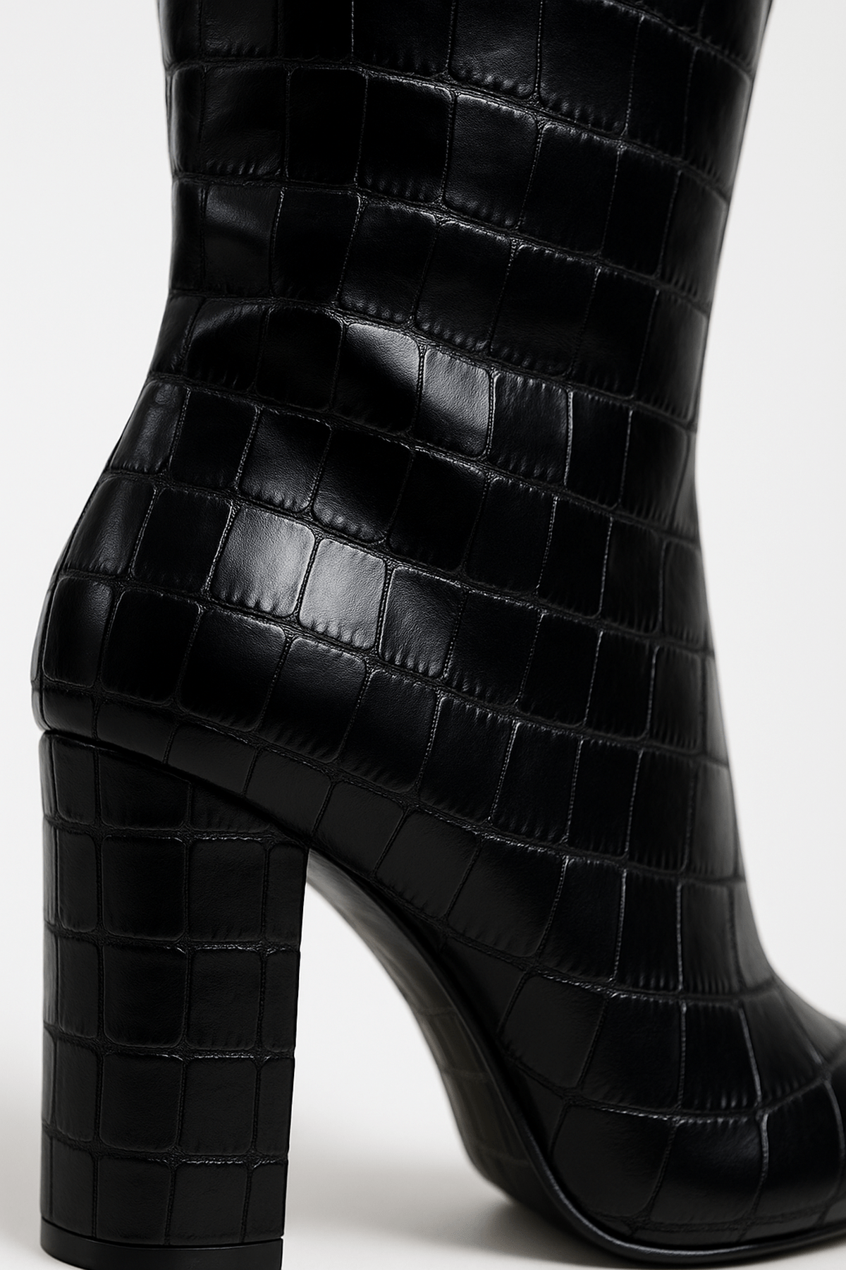 Franziska | Women's Boots with Kroko-Pattern and quadratischem Heel