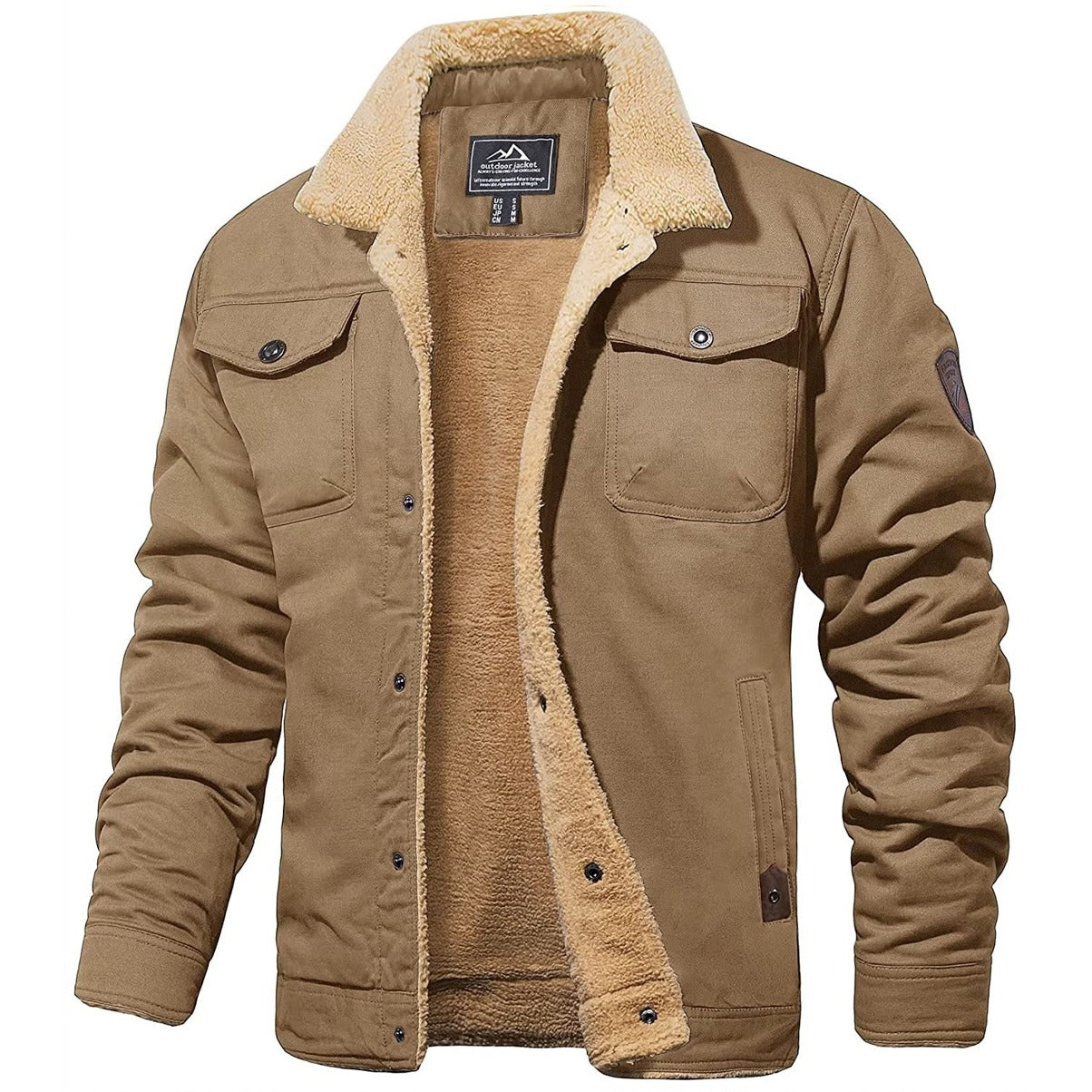 Richard | Men's Warm Fleece Jacket with Button Placket