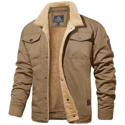Richard | Men's Warm Fleece Jacket with Button Placket