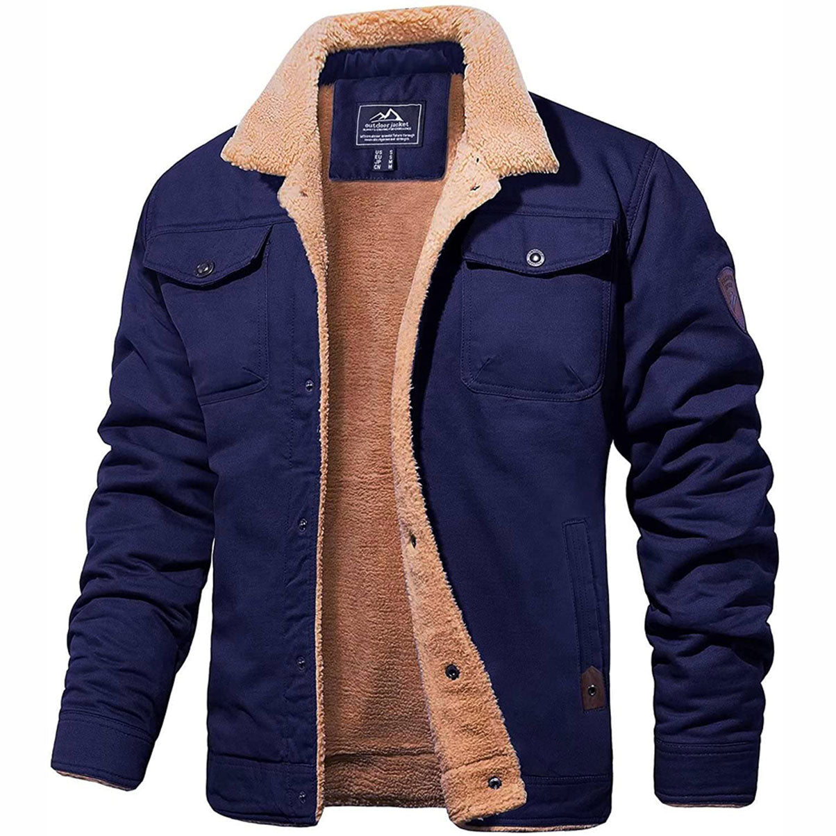 Richard | Men's Warm Fleece Jacket with Button Placket