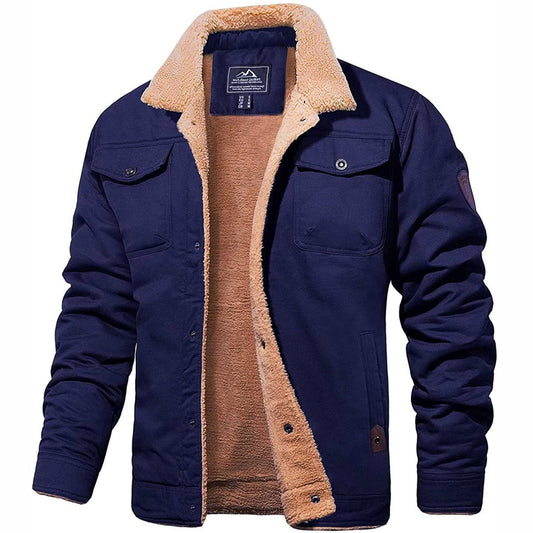 Richard | Men's Warm Fleece Jacket with Button Placket