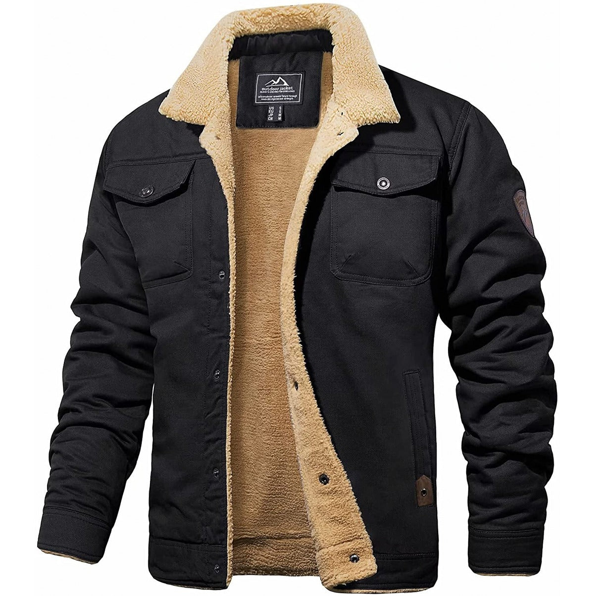 Richard | Men's Warm Fleece Jacket with Button Placket