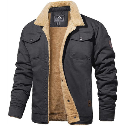 Richard | Men's Warm Fleece Jacket with Button Placket