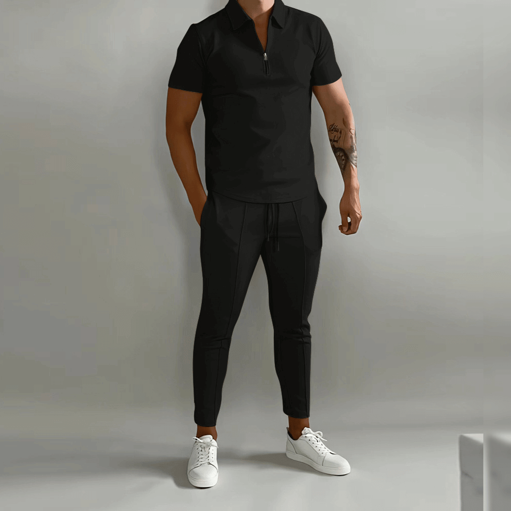 Beniamino | Men’s Kinetic Zip-Polo Coordinate Set