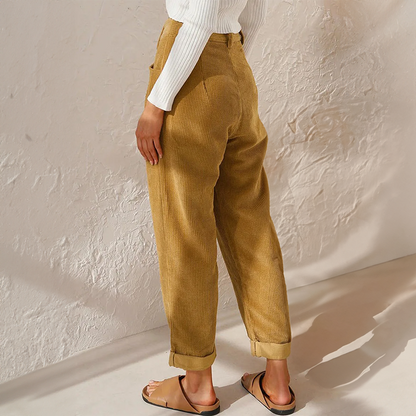 Kerstin | Women's Summer Pants with High Waist and Wide Leg