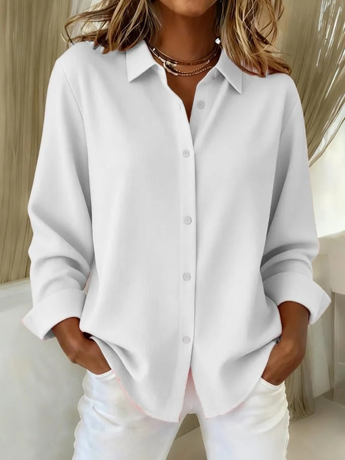 Colette | Elegant button blouse in refined breathable classic fabric
