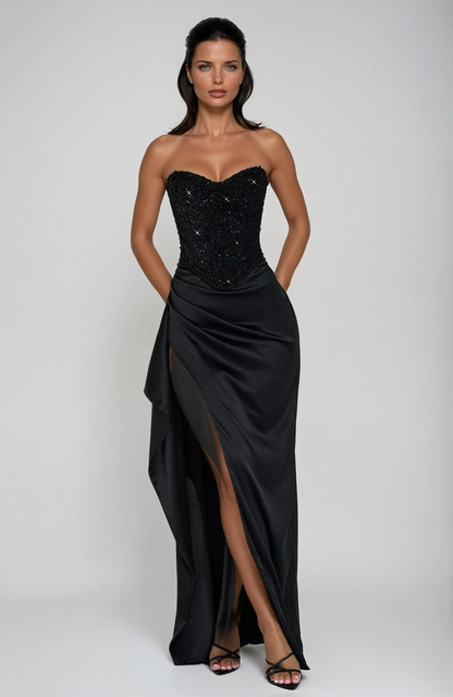 Emrielle | Beaded Corset Formal Maxi Dress