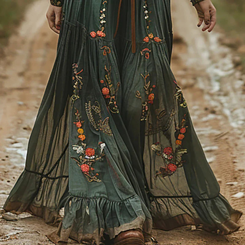 Maura | Maxi Pleated Floral Women's Dress