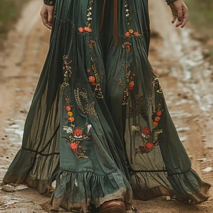 Maura | Maxi Pleated Floral Women's Dress