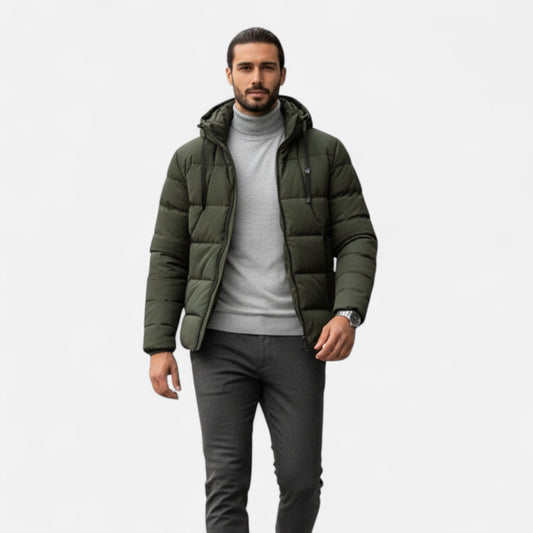 Ian | Men's Rugged Quilted Jacket with Hood