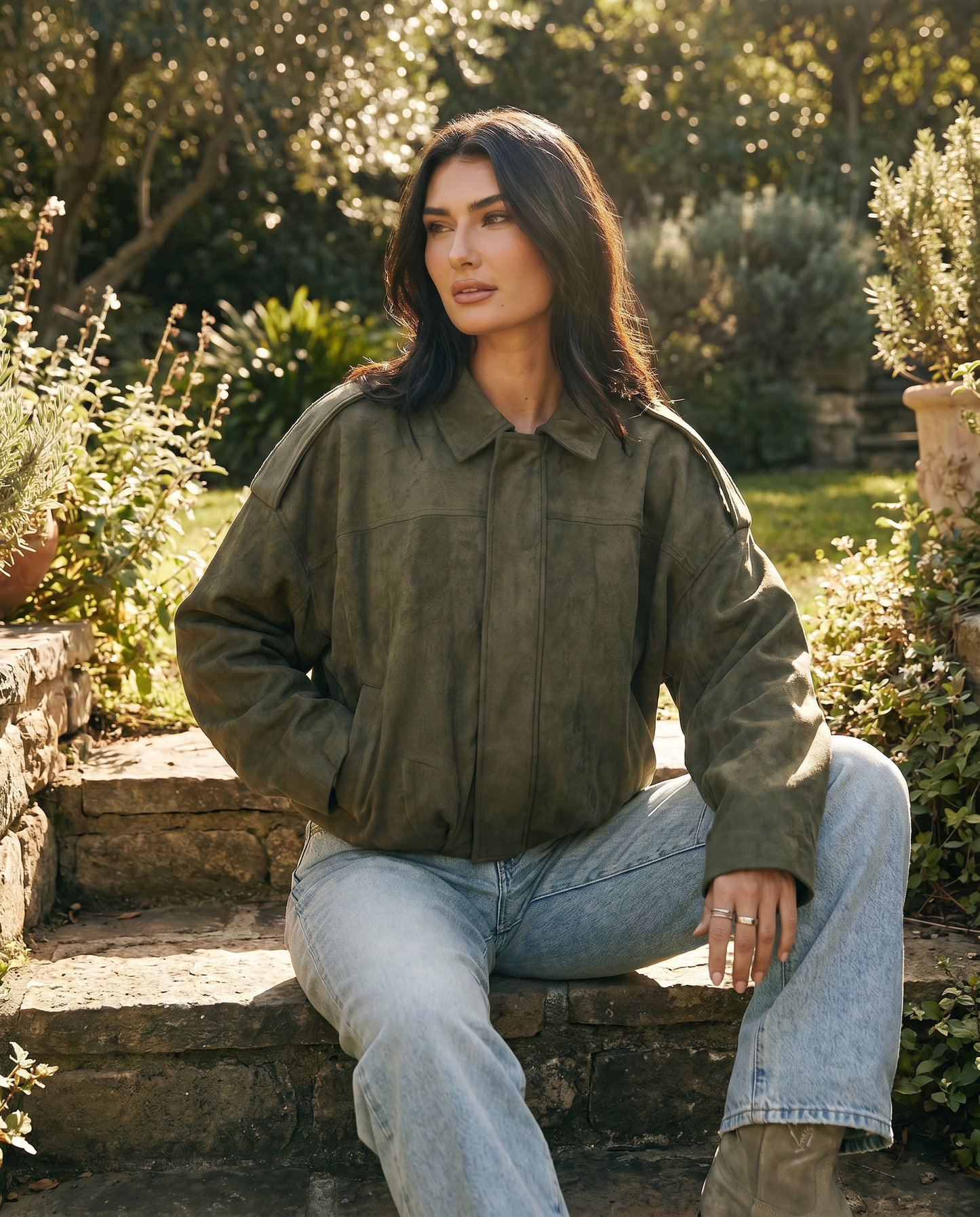 Daphne | Women's Relaxed Boxy Faux Suede Jacket
