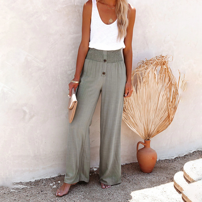 Julia | Women's Comfortable High-Waist Pants with wide Leg