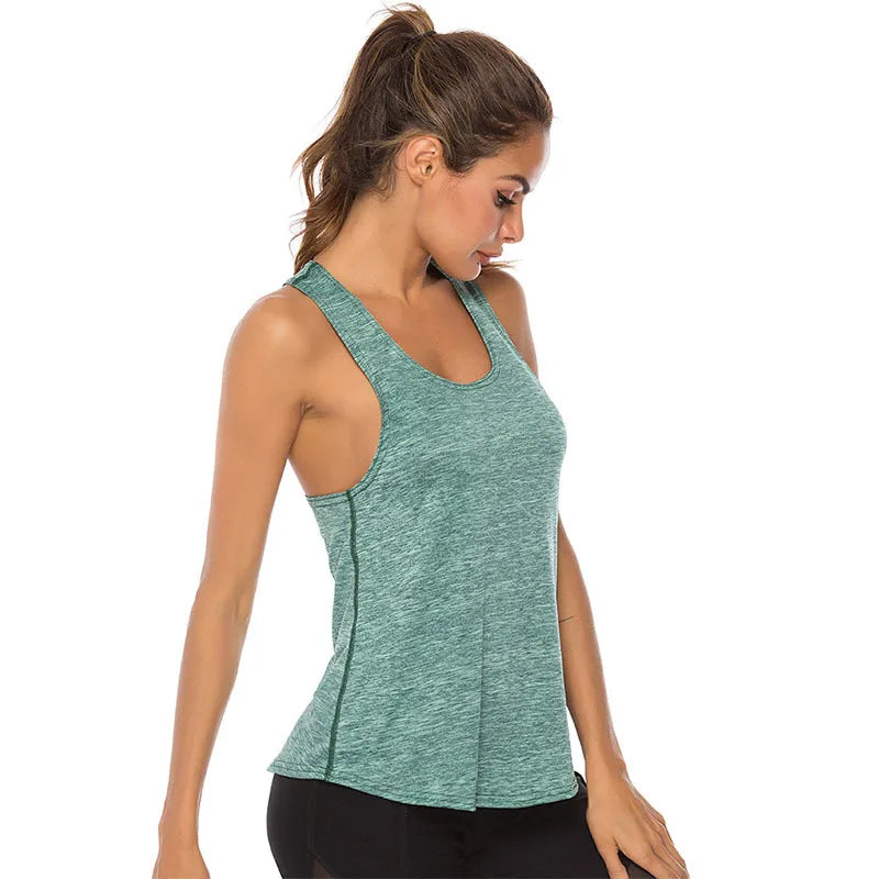 Sleeveless Yoga Top Women Quick Dry Breathable Running Sports Top Fitness Gym Workout Yoga Shirt Milanni Fashion