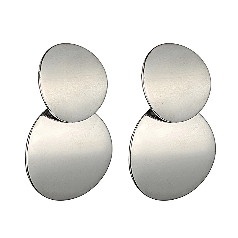 Statement Metal Earrings for Women Geometric Vintage Gold & Silver Color Drop Jewelry Milanni Fashion