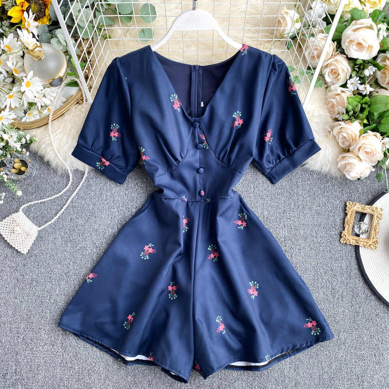 V-neck Print High-Waisted Wide-Leg Jumpsuit for Women Slim Fit Stylish New Female Jumpsuits Milanni Fashion