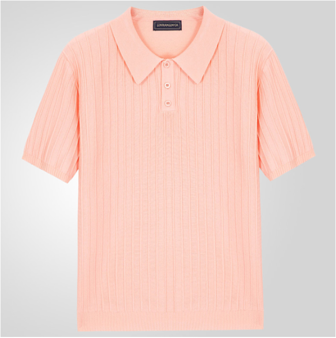 Orlando | Men’s Ribbed Knit Short Sleeve Polo Shirt