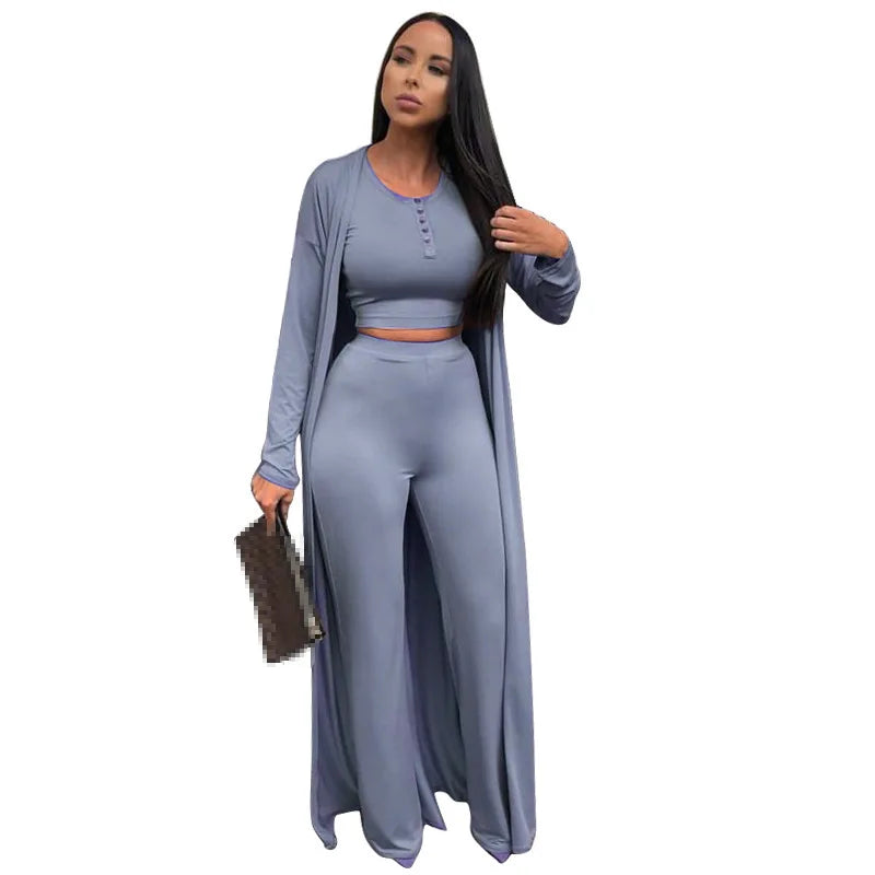 Sexy Three-Piece Pants Set Stylish Matching Outfit Elegant and Trendy Women's Pant Suit for Any Occasion Milanni Fashion