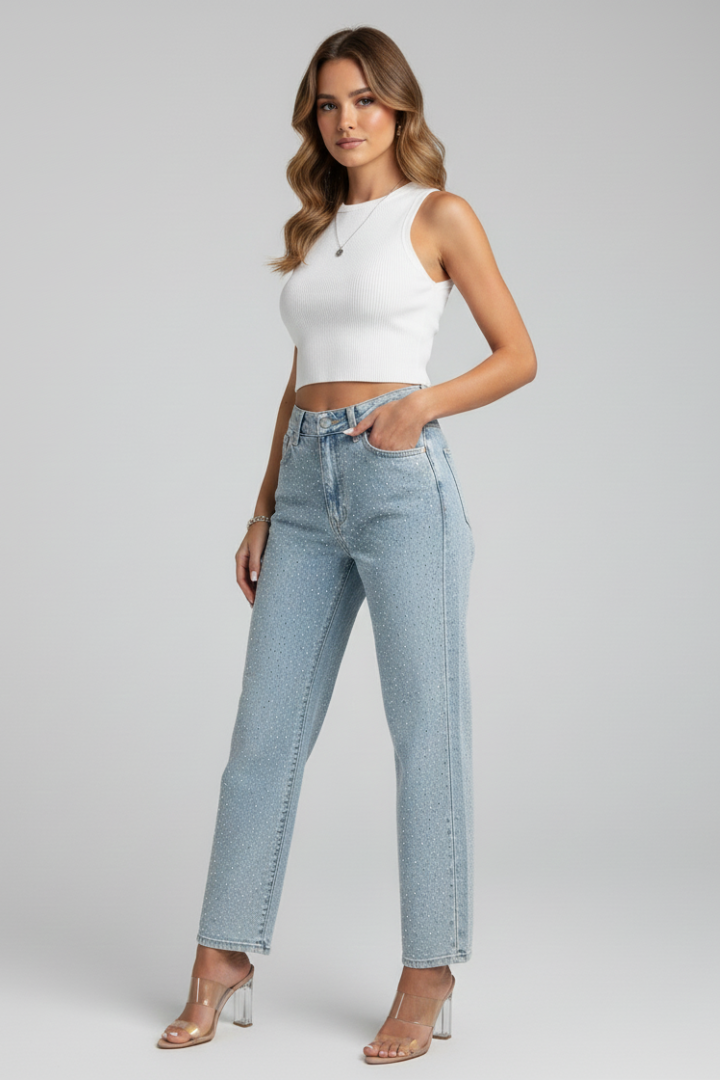 Mackenzie | Women's High-Waist Relaxed Summer Jeans
