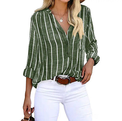 Natasha | Women's Relaxed Striped Summer Blouse