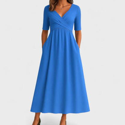 Elsa | Women's Dress in Wrap Style with V-Neck