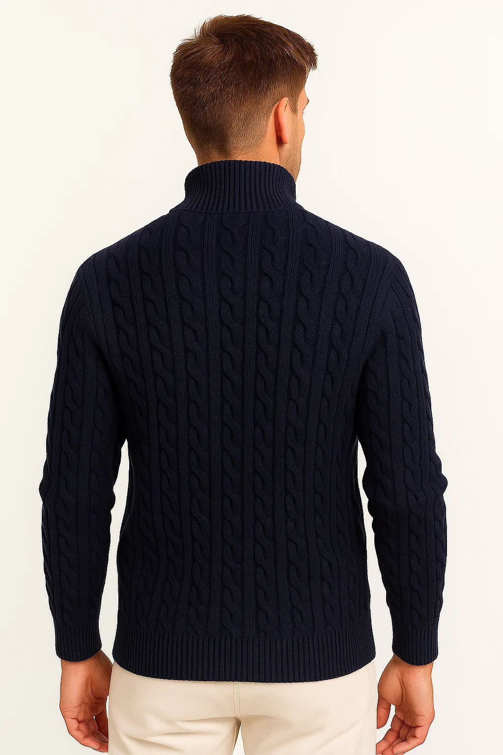 Corrado | Men's Breathable Knit Quarter-Zip Relaxed Sweater