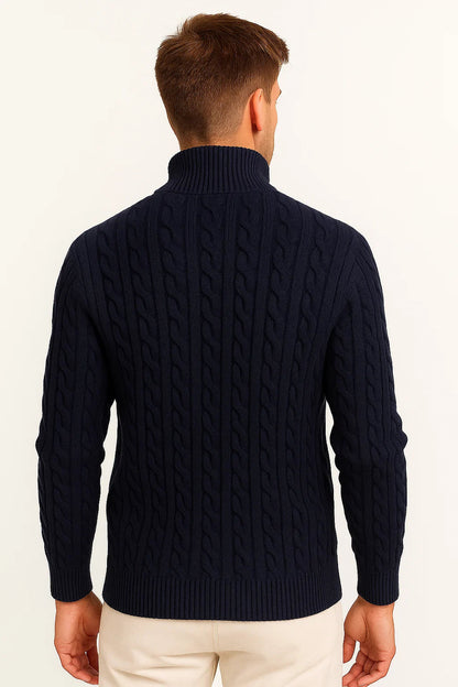 Corrado | Men's Breathable Knit Quarter-Zip Relaxed Sweater