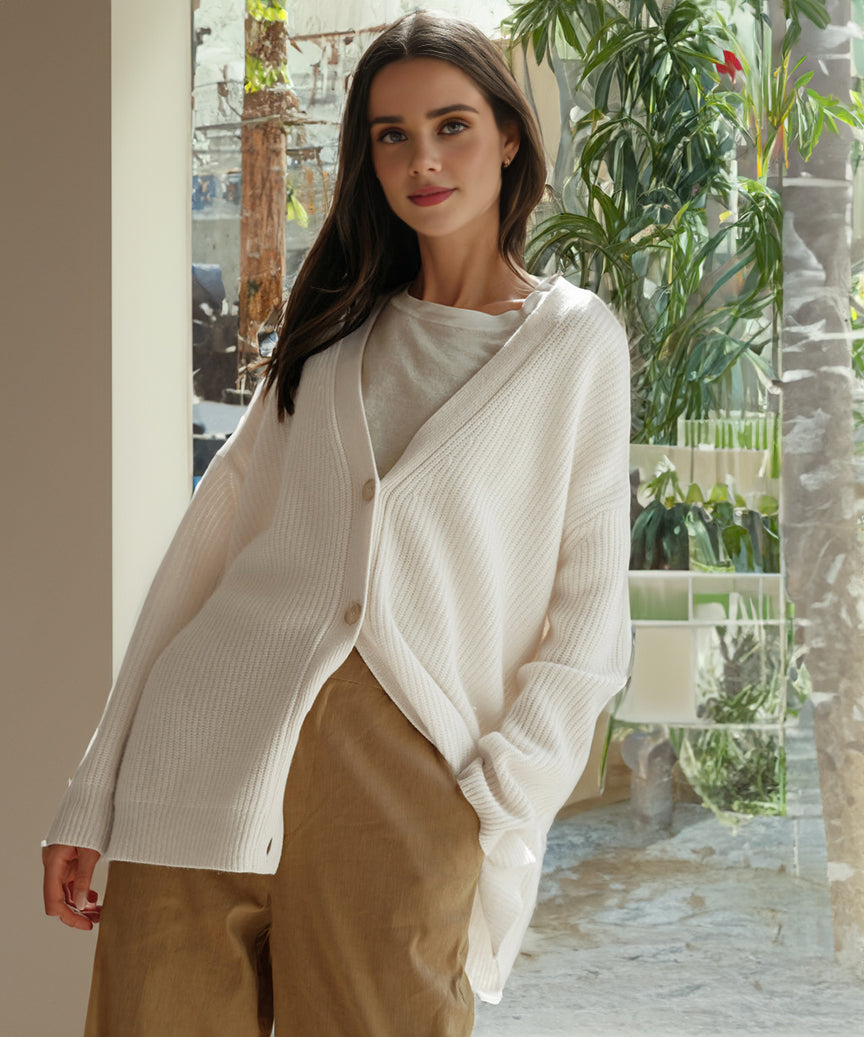 Joanna | Women's Knit Oversized Relaxed Cardigan