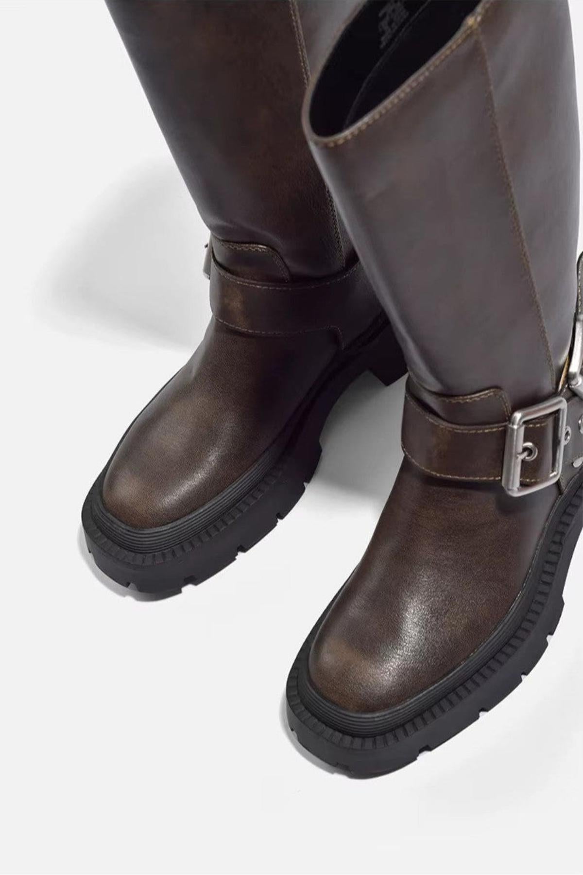 Greta | Women's Sturdy Biker-Riding Boots