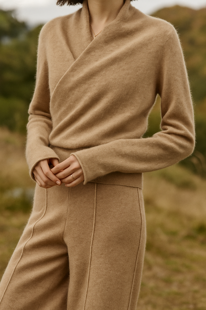 Laura | Women's Wrap Cozy Soft Sweater