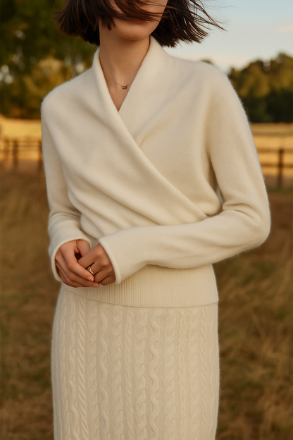 Laura | Women's Wrap Cozy Soft Sweater