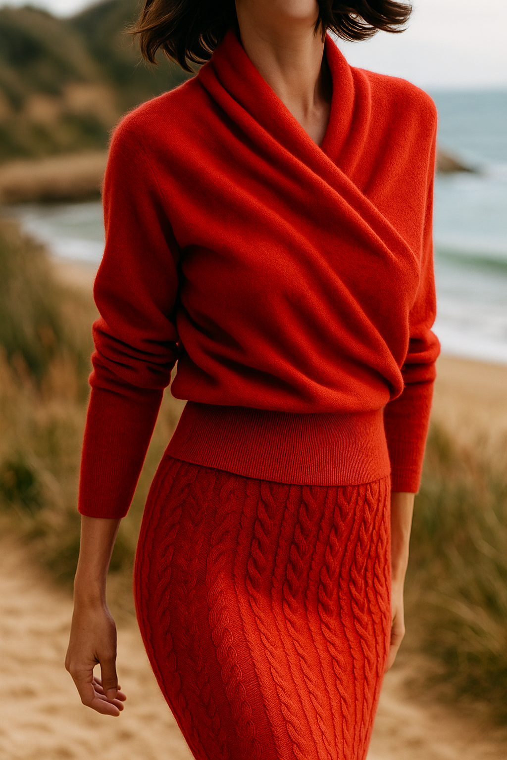 Laura | Women's Wrap Cozy Soft Sweater