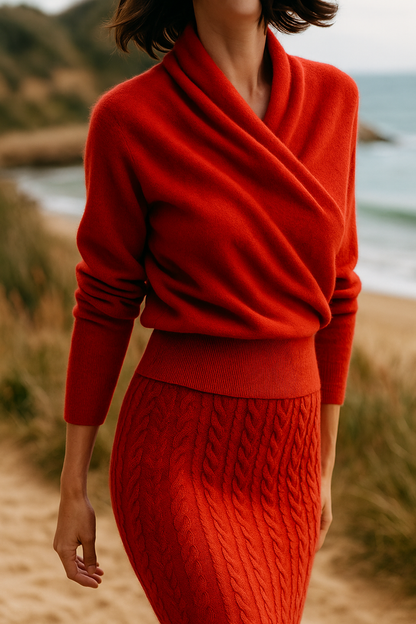 Laura | Women's Wrap Cozy Soft Sweater