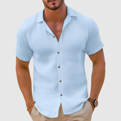 Cristiano | Men’s Essential Short Sleeve Spring Button-Up
