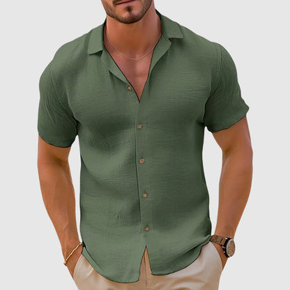 Cristiano | Men’s Essential Short Sleeve Spring Button-Up