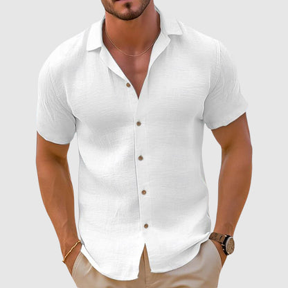 Cristiano | Men’s Essential Short Sleeve Spring Button-Up