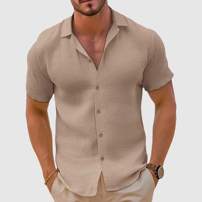 Cristiano | Men’s Essential Short Sleeve Spring Button-Up