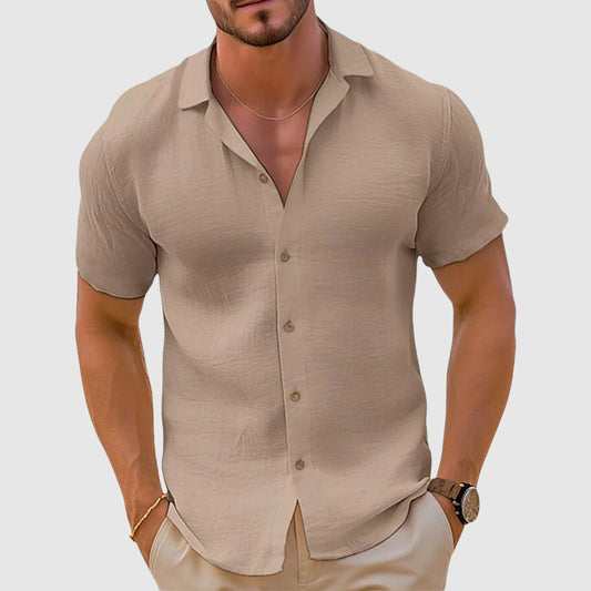 Cristiano | Men’s Essential Short Sleeve Spring Button-Up