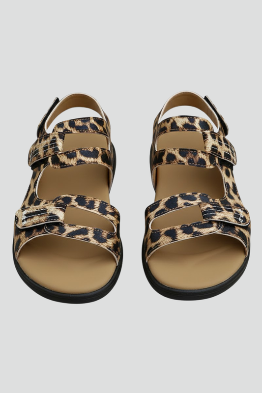Andrea | Women's-Sandals with Heel and multiple Strap in Toe Area