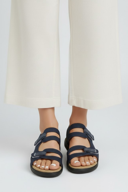 Andrea | Women's-Sandals with Heel and multiple Strap in Toe Area