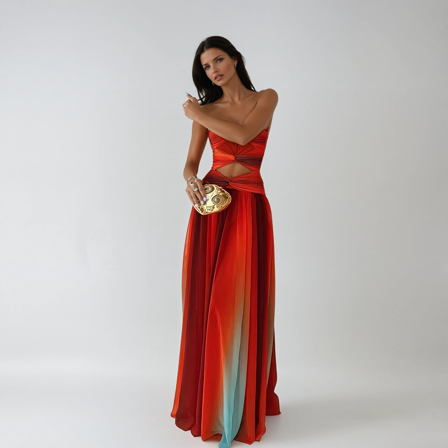 Lucy | Strapless Knot Front Prom Dress