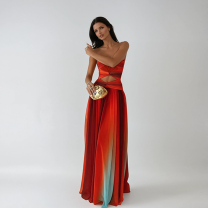 Lucy | Strapless Knot Front Prom Dress